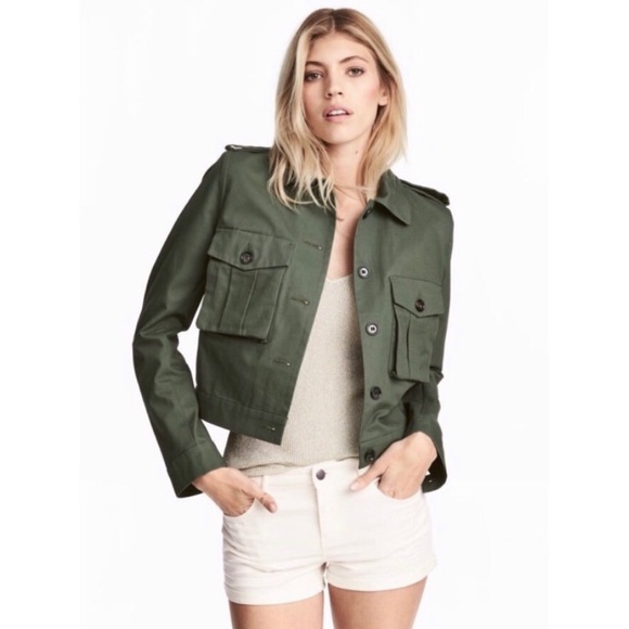 h&m cropped jacket